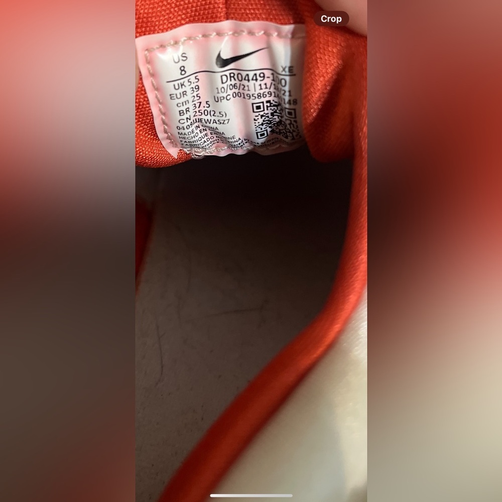 Nike Air Huarache Crater Premium White Orange Women’s‎ Size 8 - Picture 12 of 16